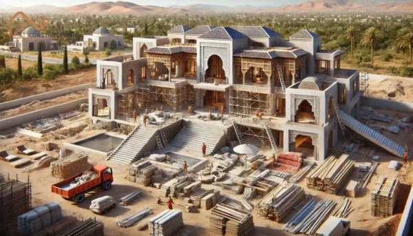 Villa-Amandiers-en construction